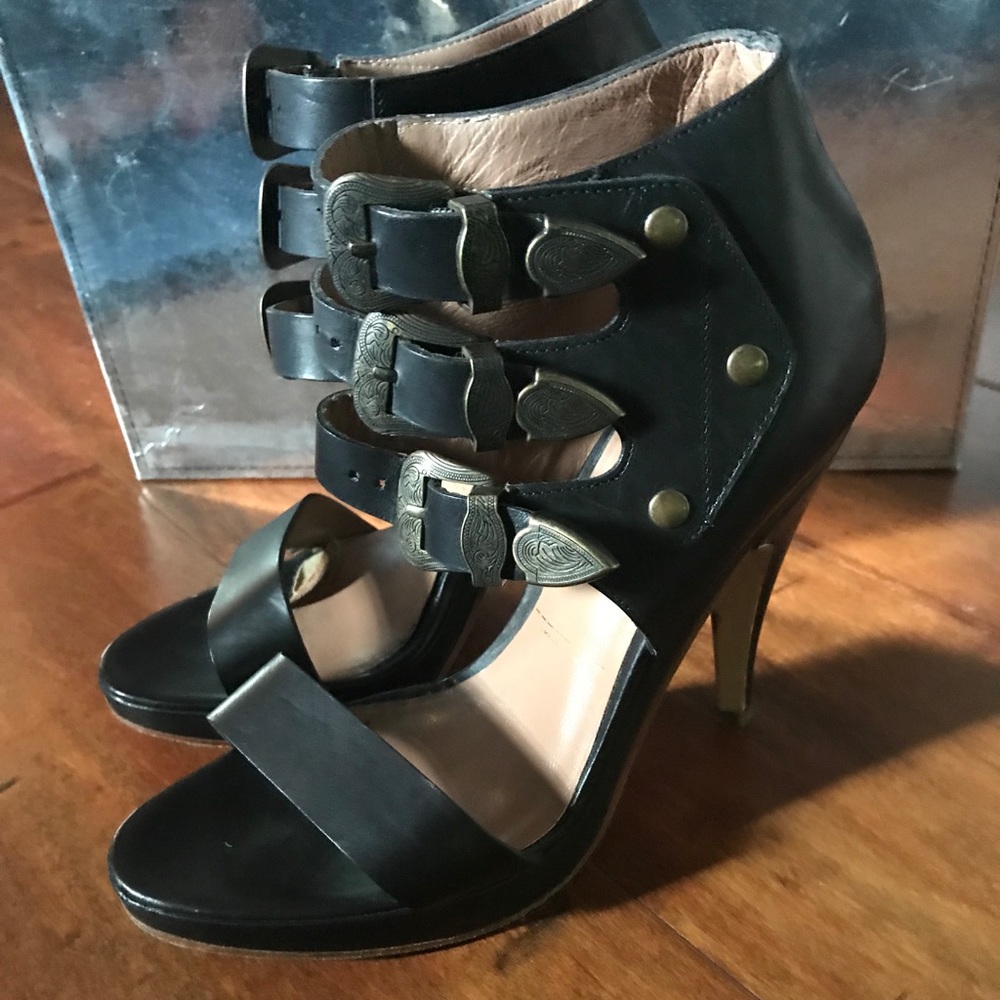 Sigerson Morrison 3.5 inch 3 Ankle Strap Heels